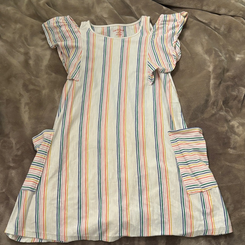 Cat & Jack Multicolor Striped Dress with Pockets